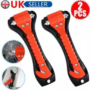 2x Emergency Car Safety Escape Hammer SeatBelt Cutter Tool Window Glass Breaker - Picture 1 of 10