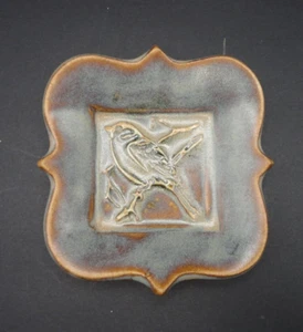 Schmuck Schale Ringe Vogel auf Ast Keramik klein - Bild 1 von 4