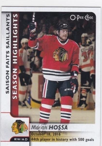 MARIAN HOSSA 2017-18 17-18 OPC O-PEE-CHEE SEASON HIGHLIGHTS SP #552 CHICAGO - Picture 1 of 1