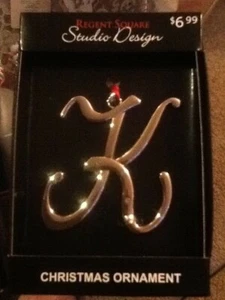 NEW STUDIO DESIGN regent square new letter "K" inital monogram ornament with gem - Picture 1 of 1
