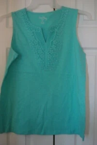 Ladies Petite Knit Top Crochet Design Size Petite Large Assorted Colors - Picture 1 of 7