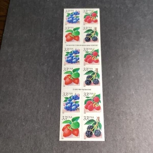 Scott #3297d Fruit Berries Booklet of 20 Stamps - MNH-1999-US - Picture 1 of 2
