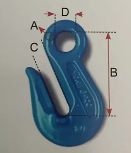 Yoke G100 1/2" BLUE EYE GRAB HOOKS w/ 15,000 LBS. WORKING LOAD - Picture 1 of 1