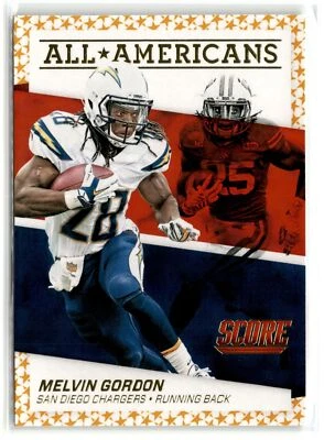Melvin Gordon San Diego Chargers 2016 Panini Score All-Americans Gold #2 - Image 1 of 2