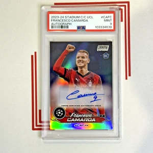 2023-24 Stadium Club Chrome #CA-FC FRANCESCO CAMARDA Rookie Auto Rc PSA 9 Milan - Photo 1/2