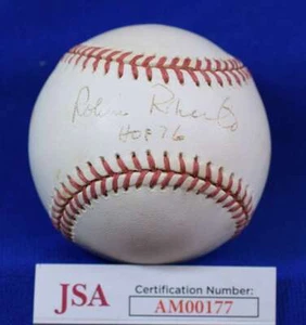 Robin Roberts HOF 76 JSA COA Autograph National League Signed Baseball - Picture 1 of 2