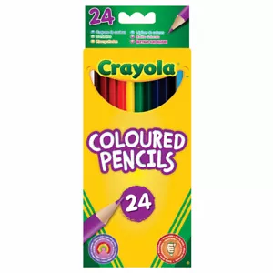 Crayola Pack of 24 Colouring Pencils Colour-In Creative Activity Brand New - Picture 1 of 2