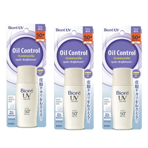 Biore UV Face Milk Sunscreen Perfect SPF50+ Sun Block Lotion 30 ml x 3 - Picture 1 of 6
