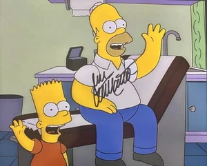 Dan Castellaneta Signed 8x10 Photo! The Simpsons Homer SIMPSON With Bart! W/COA - Picture 1 of 2