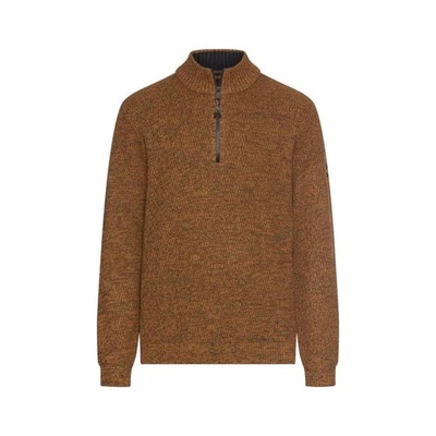 Camel active Herren Strickpullover Troyer braun 6K06 409530 55 cinnamon - Bild 1 von 4