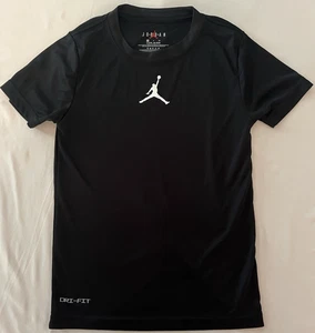 Nike Air Jordan Jumpman Youth Dri Fit Black Shirt Size Small - Picture 1 of 8
