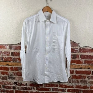 Tommy Bahama Shirt Size 16 32/33 White Cotton Texture Long Sleeve Button Up NWT - Picture 1 of 8