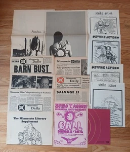 Lot of 1970s Anti-war, Strike Action, Vietnam University Of Minnesota Daily - Picture 1 of 13