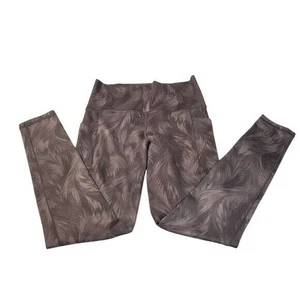 Athleta Salutation Stash Printed Tight Leggings Womens Small Ava Smoked Almond - Picture 1 of 9