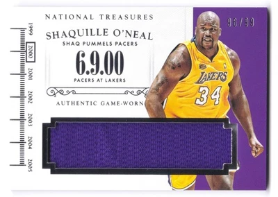 Camiseta deportiva 2014-15 National Treasures Shaq Shaquille O'Neal Timelines usada en juegos #/99 Foto 1 de 2