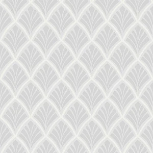 Laura Ashley Wallpaper Florina Silver x 1 Art Deco Inspired - Picture 1 of 9