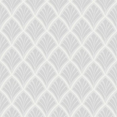 Papel pintado Laura Ashley Florina plateado x 1 inspirado en Art Deco - Imagen 1 de 4