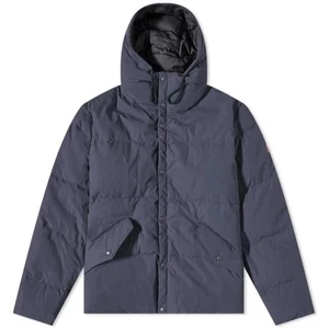 HOLUBAR Crinkle Cropped Puffer Jacket Dark Blue - Picture 1 of 10