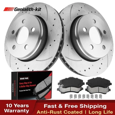 11.89" Front Drilled Rotors Brake Pads for 2008 - 2012 Dodge Nitro Jeep Liberty - Image 1 of 4