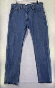 Levi’s 505 Men’s Straight Denim Jeans 35x34 Medium Wash Vintage Y2K - Picture 1 of 5