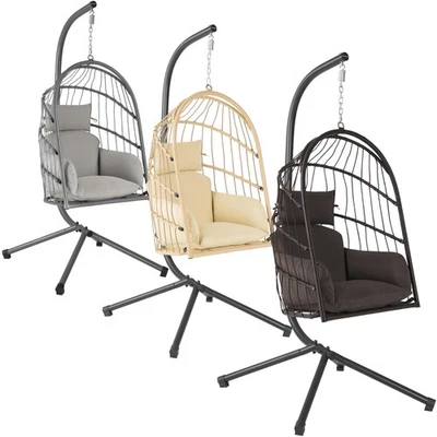 Hängesessel mit Gestell, Outdoor & Indoor, Hängeschaukel, Hängestuhl HinHocker - Bild 1 von 4