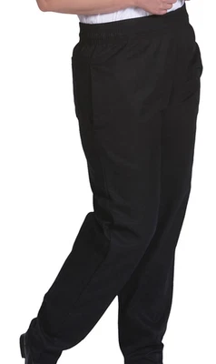 NIB Edwards 2000 Adult 2XL Black Drawstring 40x34 Baggy Cook Chef Pants - Image 1 of 4