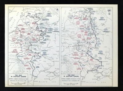 Mapa de la Segunda Guerra Mundial 25 Europa del Este Ofensiva Alemana 1941 Rusia Estonia Letonia West Point Foto 1 de 3