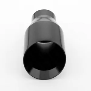 Punta de escape de acero inoxidable negra 4"" de 2,5"" de doble pared SS304 7"" de largo redonda - Imagen 1 de 5