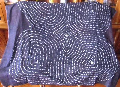 Tissus ethnique en coton bleu marine et bleu ciel - 150 cm x 135 cm - Photo 1/4