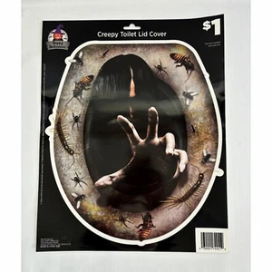 Tapa de inodoro de Halloween decoración de manos mordaza espeluznante casa embrujada fiesta insectos - Imagen 1 de 3