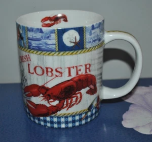 VTG CAPE SHORE Mug FRESH LOBSTER Fly Fishing HISTORY Designed in USA Ceramic - Picture 1 of 8