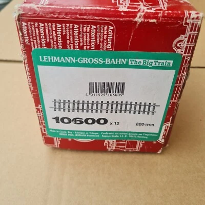 2 x LGB 10600 G Scale 45mm Garden Railway Brass Straight Track 600mm  Ex Display - Image 1 of 2