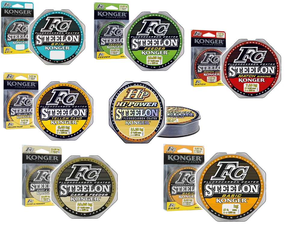 Konger Steelon Angelschnur Vorfachschnur Fluorocarbon Coated Fluo fishing line