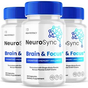 Neuro Sync Support Brain Health, Promotes Focus & Overall Wellness (3 Pack) - Picture 1 of 6