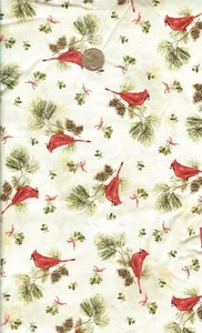 RARE! "WOODLAND CHRISTMAS" SANDY LYMAN CLOUGH FOR RED ROOSTER FABRICS - 4 YARDS - Picture 1 of 1