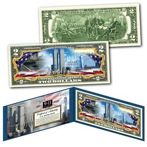 Billete conmemorativo de $2 del 20 aniversario del WTC 2001-2021 EE. UU. - Imagen 1 de 1
