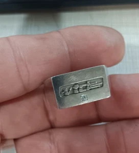 Vintage Solid Sterling Diamond VTCI Valley Telephone Cooperative Incor Ring 13 - Picture 1 of 4