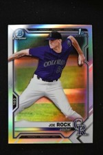 2021 Bowman Draft Chrome Base Refractor #BDC-154 Joe Rock - Colorado Rockies