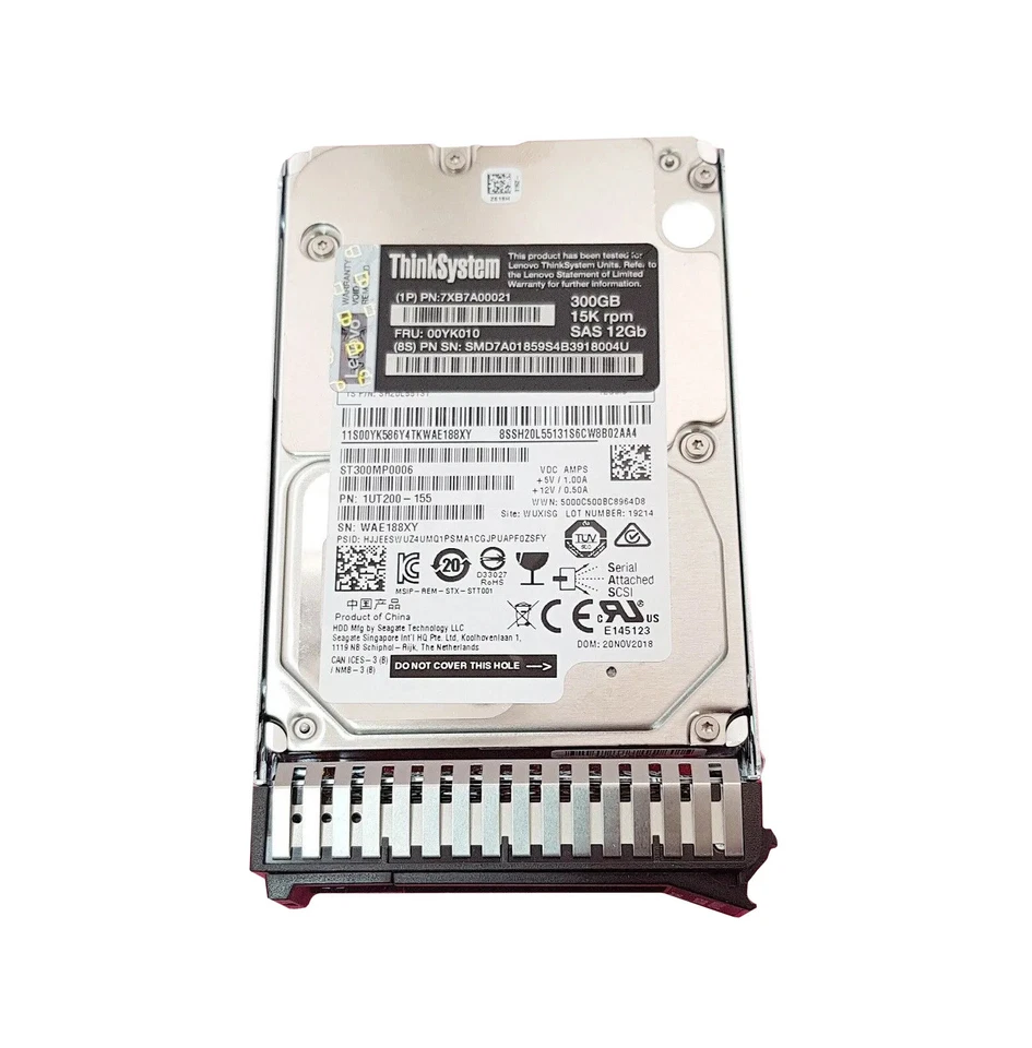Lenovo ThinkSystem 4TB 3.5in LFF 7.2K 12Gb SAS (00YK032) - Image 1 of 1