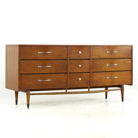 Lane Acclaim Mid Century Walnut Lowboy Dresser Cover