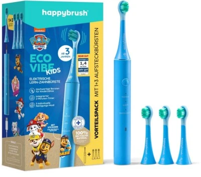 happybrush Zahnbürste ECO VIBE KIDS Paw Patrol +3 Refills