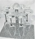 Silver Crushed Crystal WINE GLASS HOLDER Diamond Champagne Kitchen Diamante