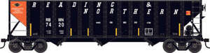 Bowser 43231 HO Scale, 100 Ton Hopper, Reading & Northern Orange Panel #7420