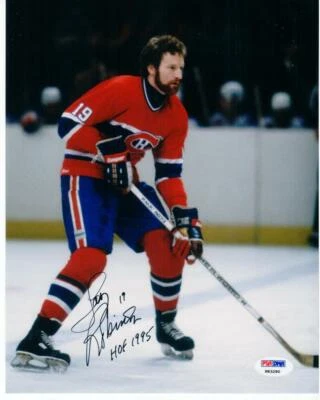 Larry Robinson signed 8x10 Photo Montreal Canadiens HOF 95 Inscript PSA/DNA auto - Image 1 of 2