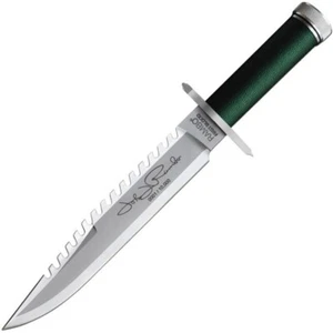 Rambo First Blood John Rambo Fixed Knife 9" Satin-Stainless Blade Cord Handle - Picture 1 of 11