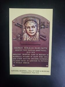 2002 National Baseball Hall Of Fame Postcard George Herman Babe Ruth Yankees  