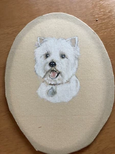RARO ritrovamento - dipinto cane Westie acquerello originale su cartoncino - cardmaking/regalo - Foto 1 di 2