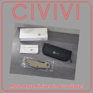Civivi Vexer Linerlock Tan Coarse G10 Folding D2 Steel Pocket Knife 915B - Picture 1 of 7