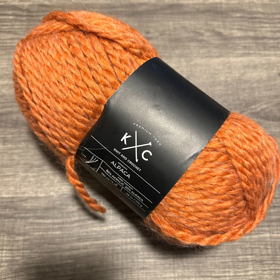 K C (was Buttercream brand prior) Alpaca Yarn - Pumpkin - US
