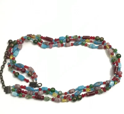 Cinturón Para Mujer XS-S Rojo Azul Rosa De Colección Con Cuentas Boho Hippie Jeans Vestido Informal Damas Foto 1 de 4